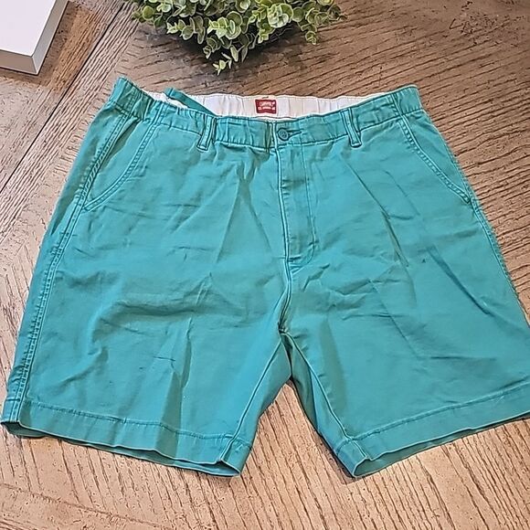Levi's L  chino ez green shorts stretch drawstring - Picture 1 of 13